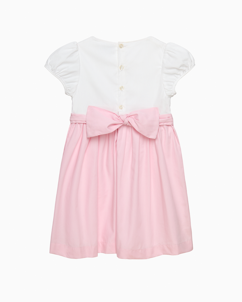Rose Hand Smocked Dress in Pink