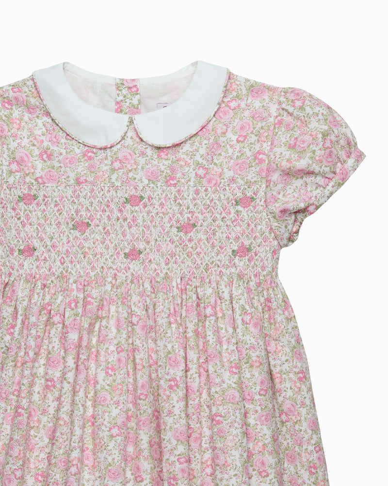 Confiture Dress Rosie Smocked Duck Dress in Peach Rose Floral