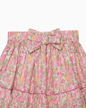 Lily Rose Skirt Betsy Bow Tiered Skirt in Peach Sparkle Betsy