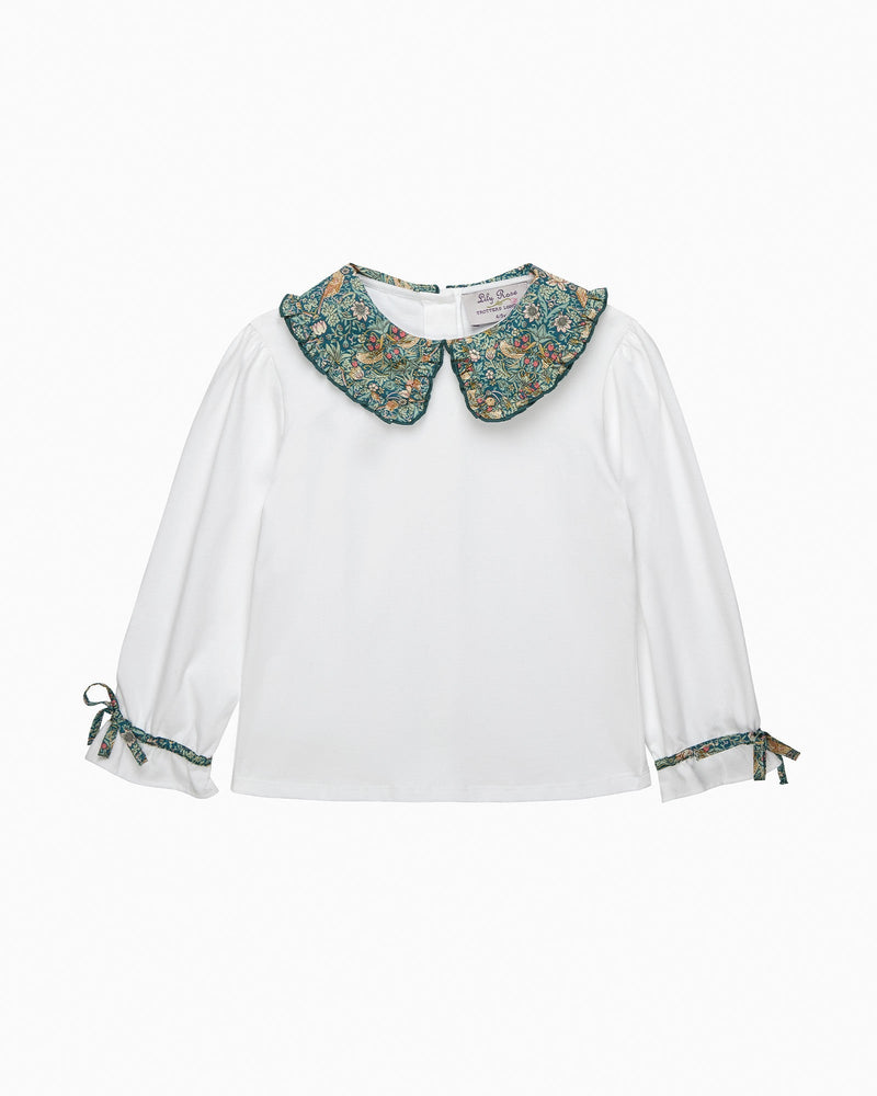 Lily Rose Top Pie Crust Jersey Top in Strawberry Thief
