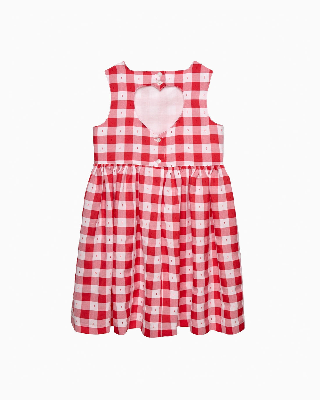 Confiture Dress Valentina Heart Dress in Red Gingham