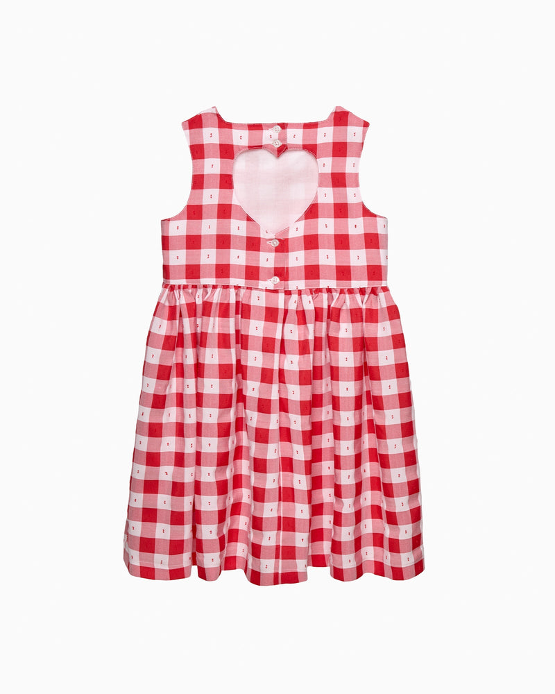Confiture Dress Valentina Heart Dress in Red Gingham