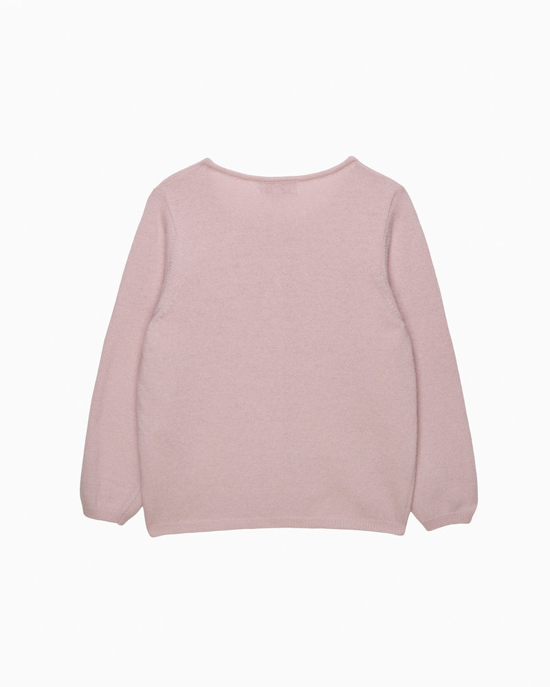 Confiture Cardigan Velvet Bow Cardigan in Pink