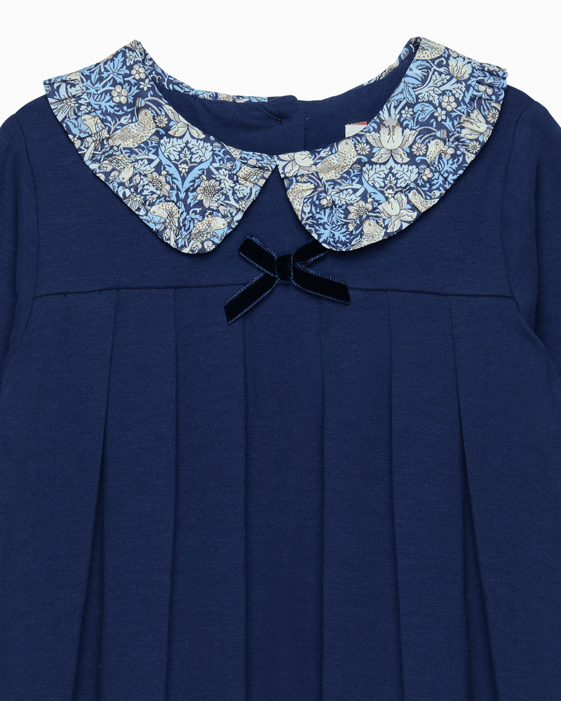 Lily Rose Dress Violet Pie Crust Dress in Navy