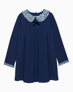 Lily Rose Dress Violet Pie Crust Dress in Navy