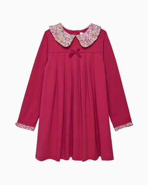 Violet Pie Crust Dress in Bright Pink