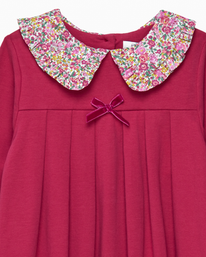 Violet Pie Crust Dress in Bright Pink