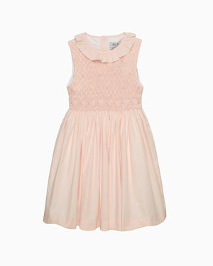 Lily Rose Dress Sleeveless Willow Hand Smocked Dress in Peach