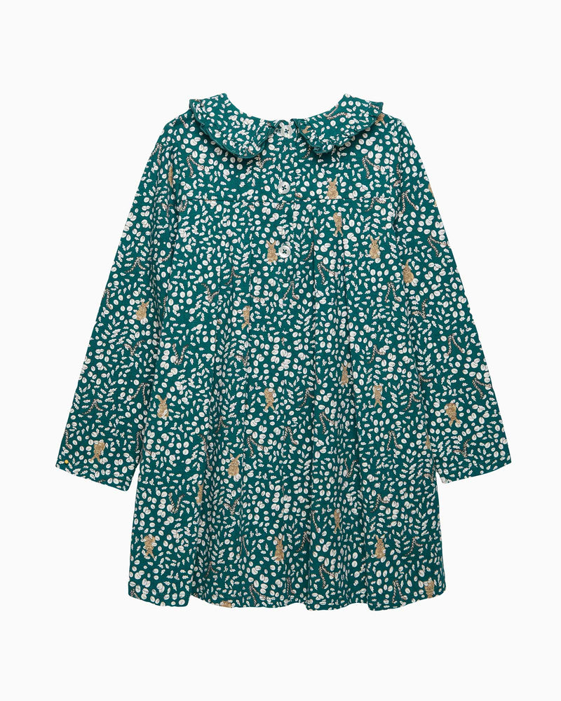 Woodland Bunny Dress in Forest