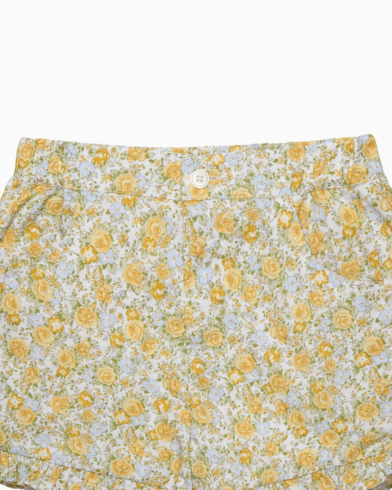 Confiture Shorts Rosie Floral Shorts in Yellow Rose Floral