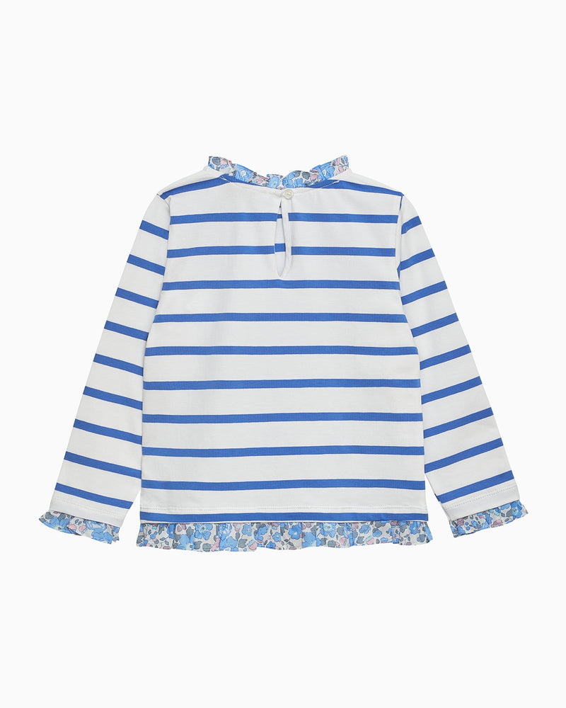 Lily Rose Sweatshirt Breton Long-Sleeved Top in Blue Betsy