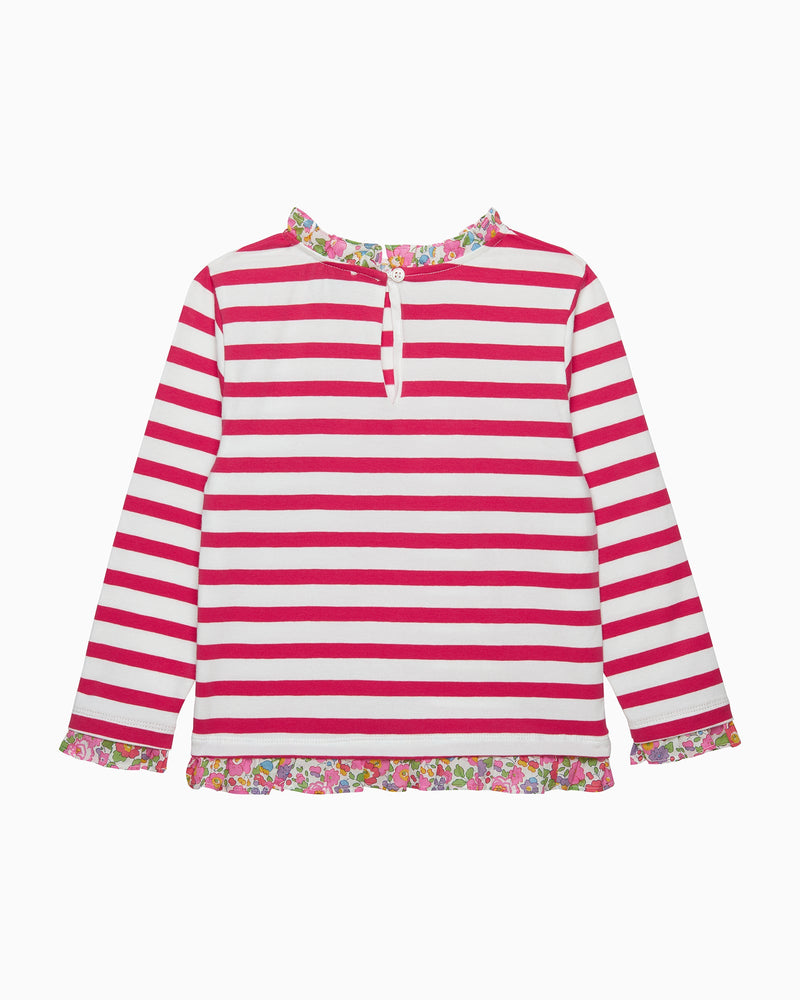 Lily Rose Sweatshirt Breton Long-Sleeved Top in Pink Betsy