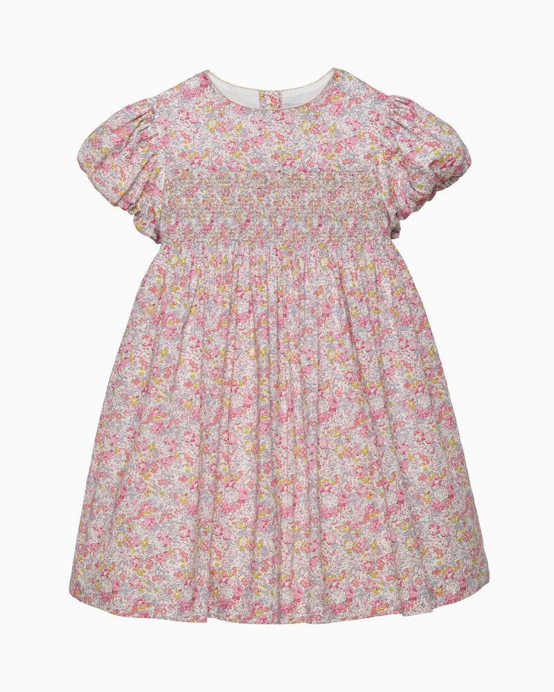 Smocked Party Dress in Claire Aude