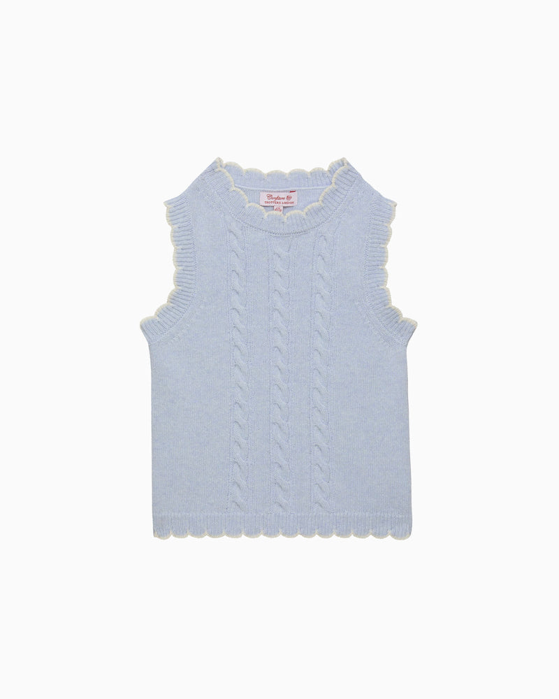 Knitted Tank Top in Blue