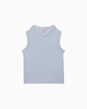 Knitted Tank Top in Blue