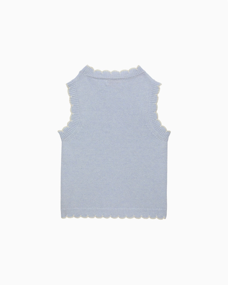 Knitted Tank Top in Blue