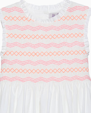 Neon Smocked Dress