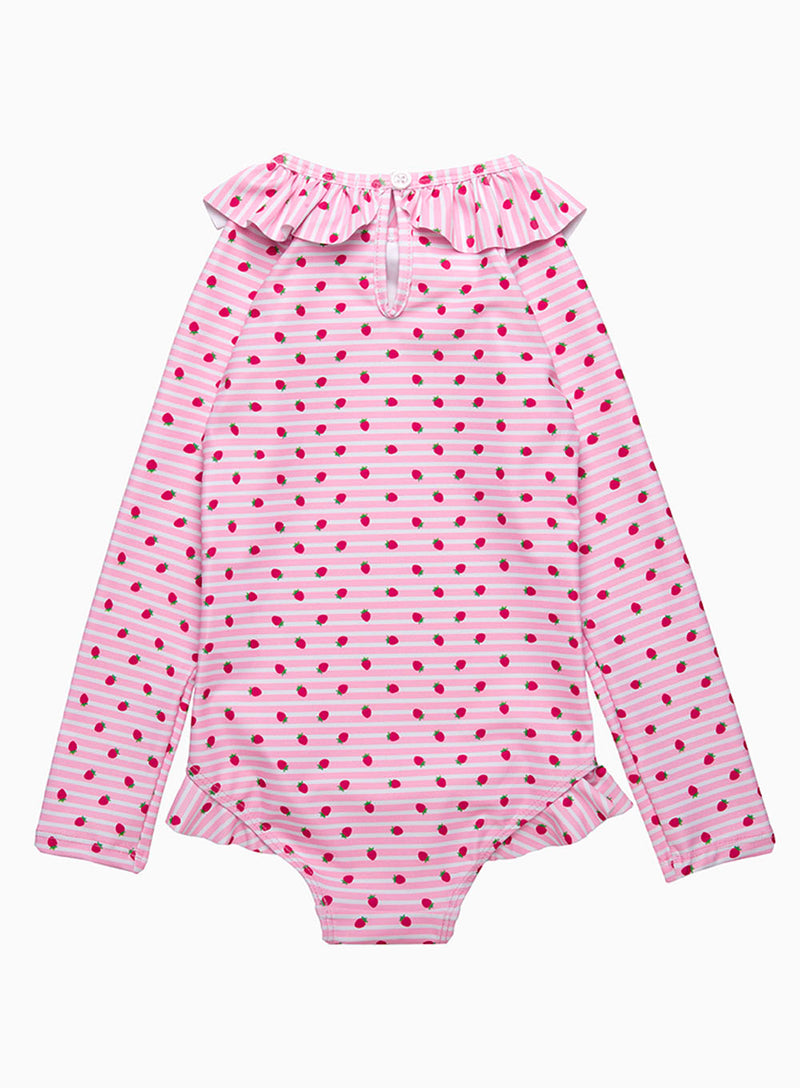 Swimsuit in Pink Strawberry Stripe