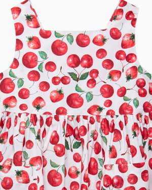 Adelina Summer Dress in Strawberry & Cherry