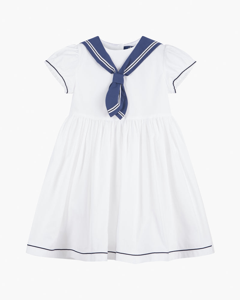 Philippa Sailor Dress in White