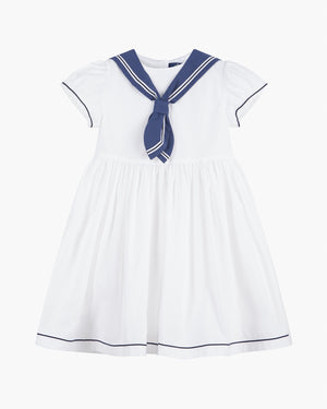 Philippa Sailor Dress in White