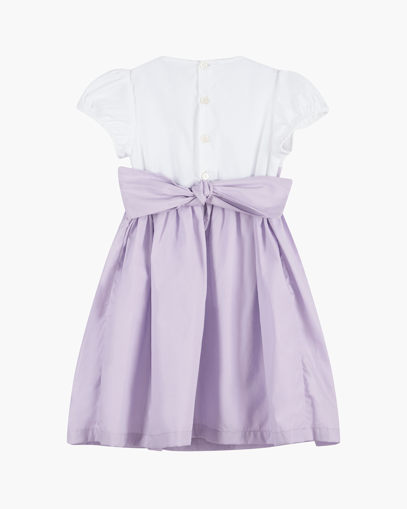 Rose Hand Smocked Dress in Lilac