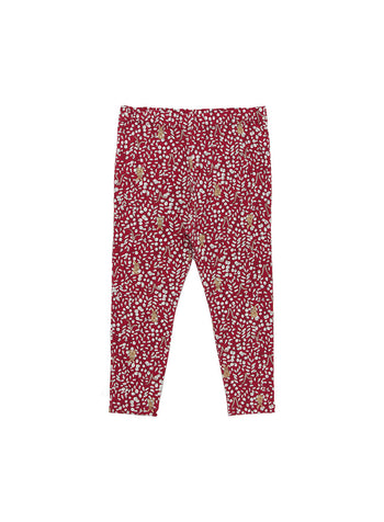 Woodland Bunny Leggings in Berry