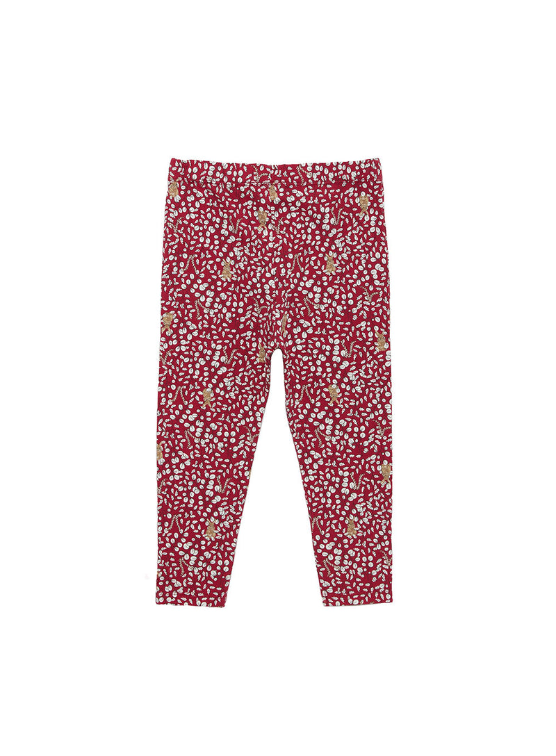 Woodland Bunny Leggings in Berry