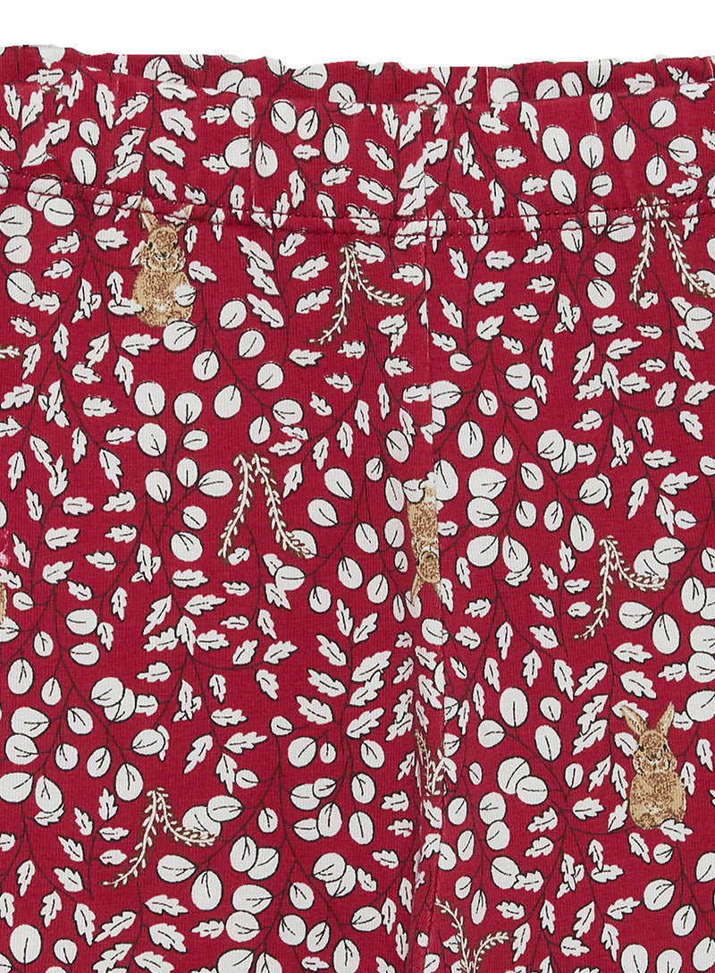 Woodland Bunny Leggings in Berry