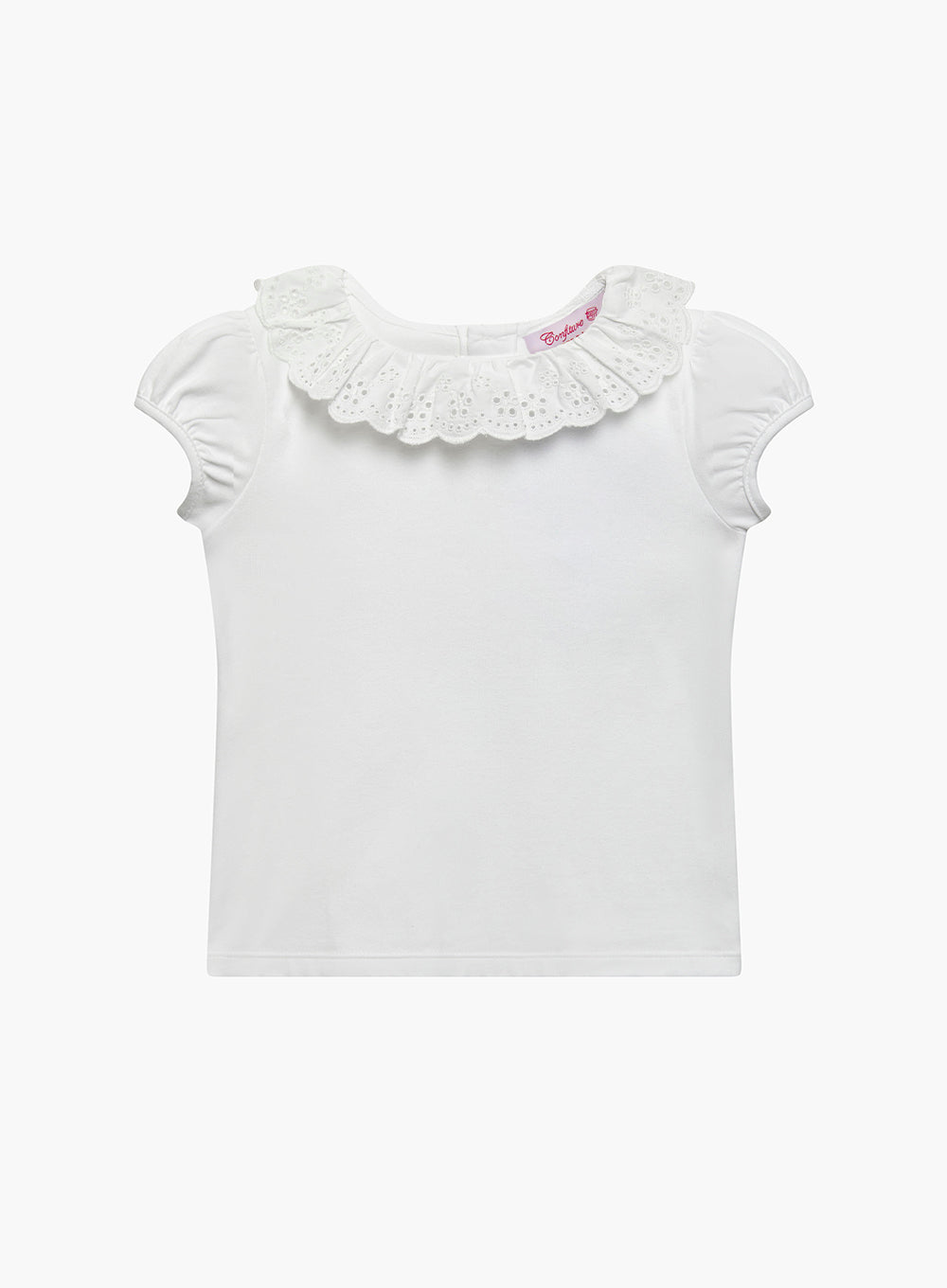 Girls Elsie Willow Jersey Top White | Trotters London – Trotters