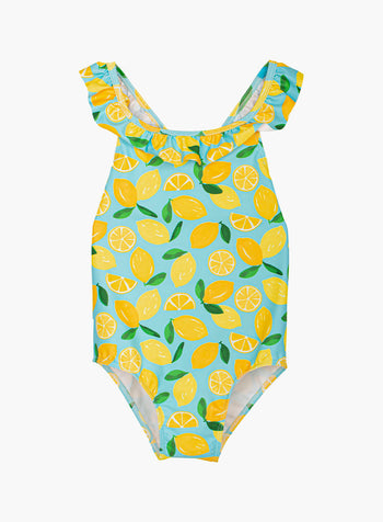 Frill Swimsuit in Lemon