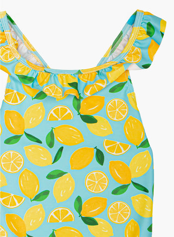 Frill Swimsuit in Lemon