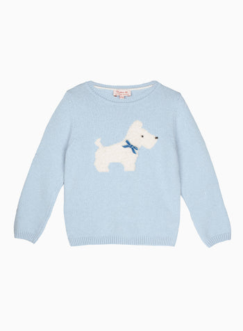 Confiture Jumper Scottie Dog Boucle Jumper in Blue