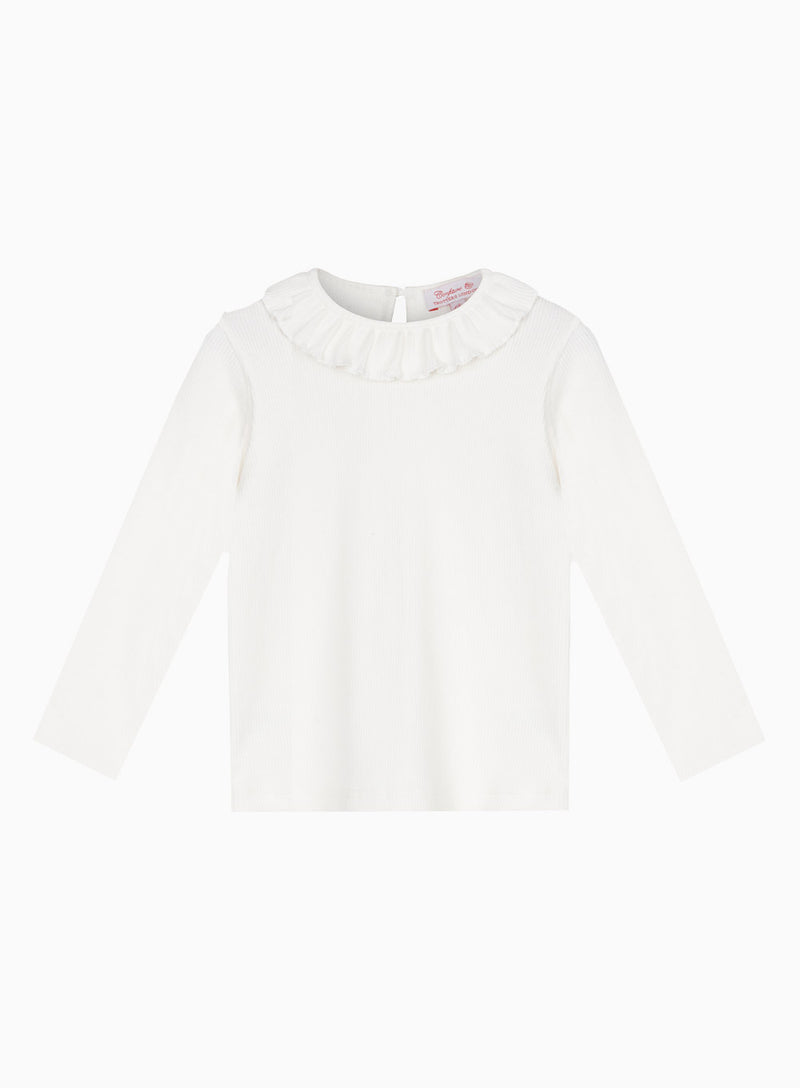 Grace Willow Jersey Top in White