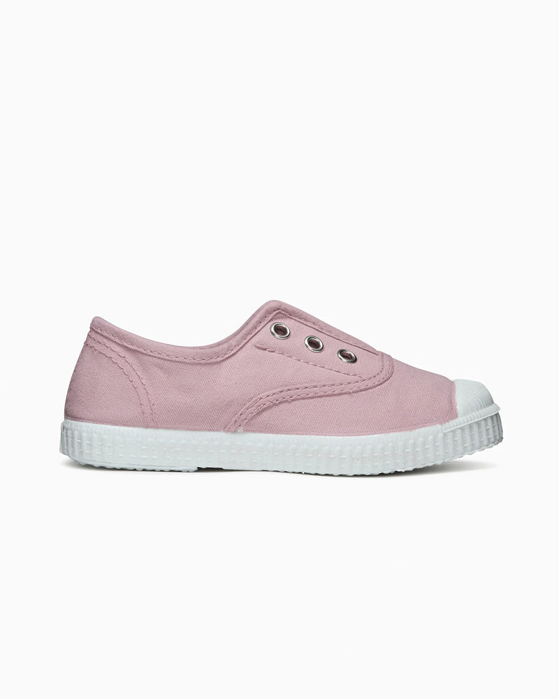 Hampton Canvas Plum Plimsolls in Dusky Rose