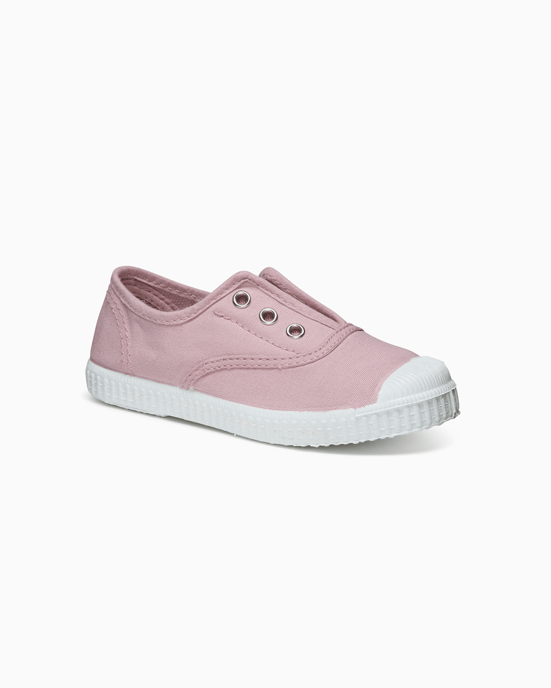 Hampton Canvas Plum Plimsolls in Dusky Rose