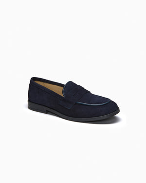 Hampton Classics Parker Loafers in Navy Suede
