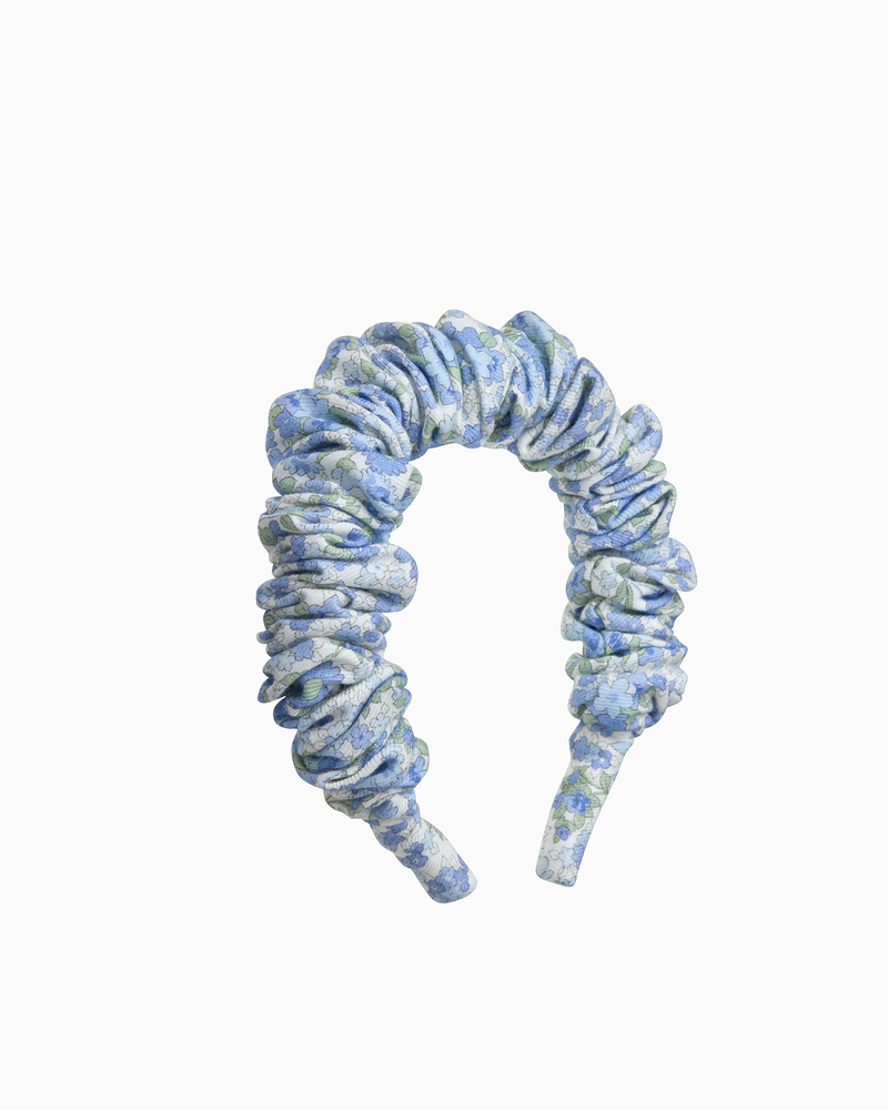 Scrunchie Headband in Blue Arabella