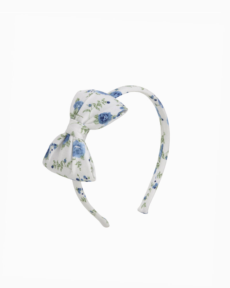 Big Bow Alice Band in Blue Arabella Rose