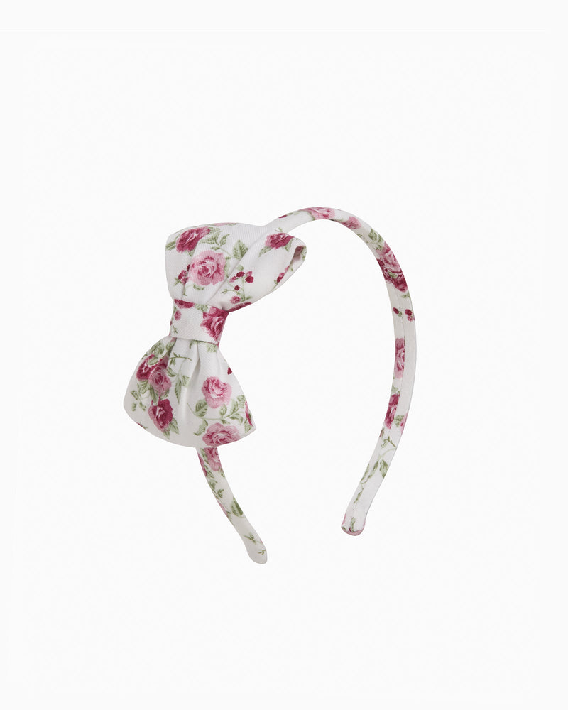 Big Bow Alice Band in Pink Arabella Rose