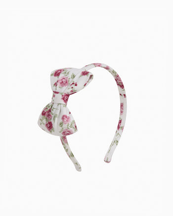 Big Bow Alice Band in Pink Arabella Rose