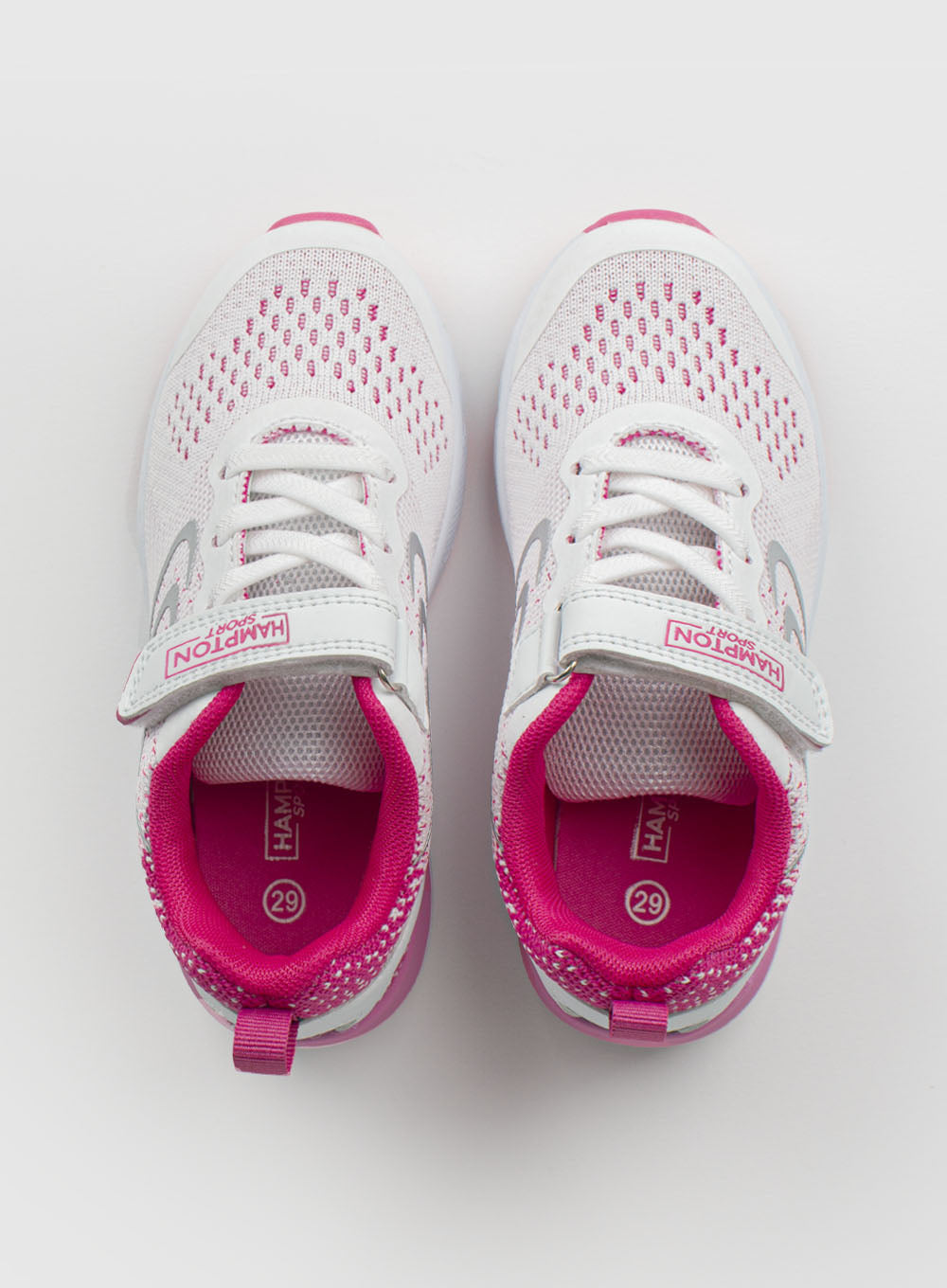 Hampton Sport Bolt Sneakers in White/Pink