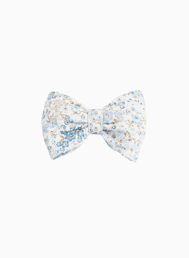 Bow Hair Clip in  Sea Blue Floral