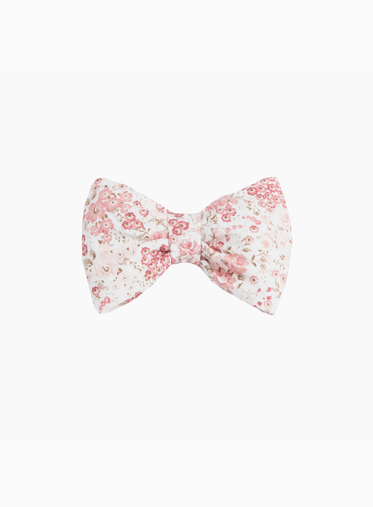 Bow Hair Clip in Pink Floral