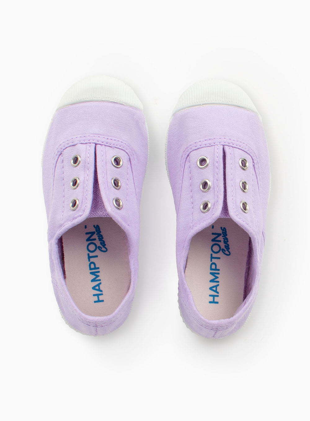 Hampton Canvas Plum Plimsolls in Lavender | Trotters – Trotters