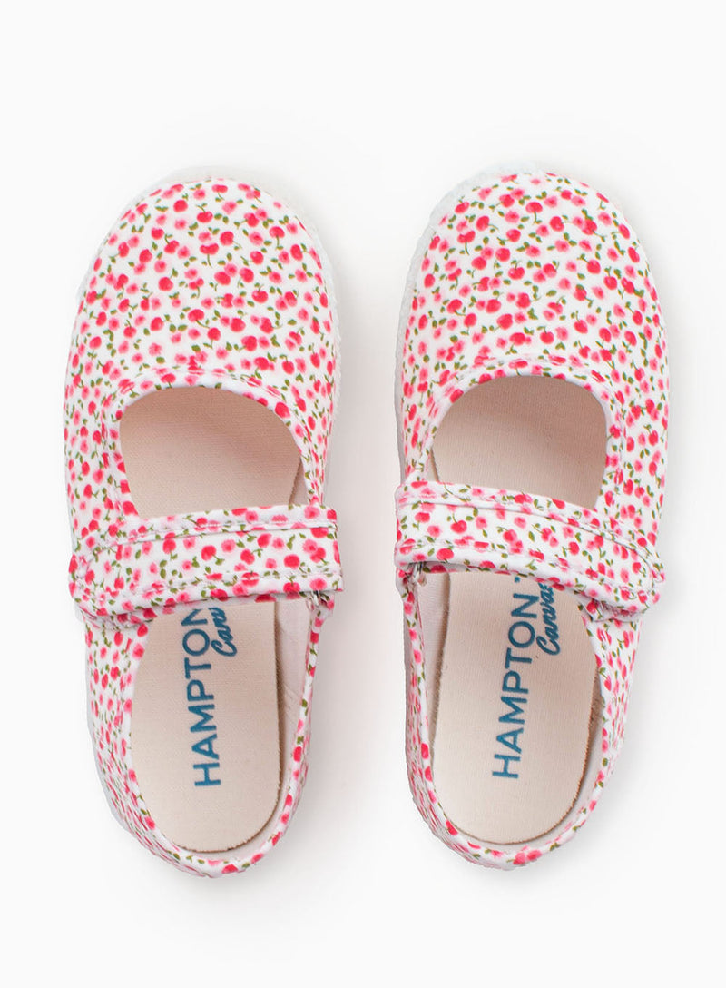 Hampton Canvas Martha Shoes in Red Cherry