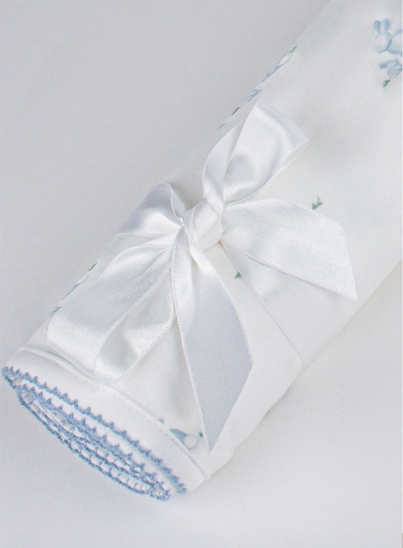 Baby Jersey Bunny Blanket in Pale Blue