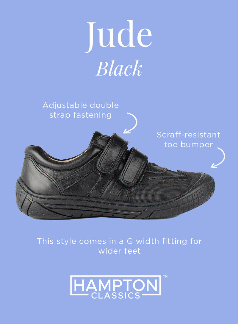 Hampton Classics Jude School Shoes in Black