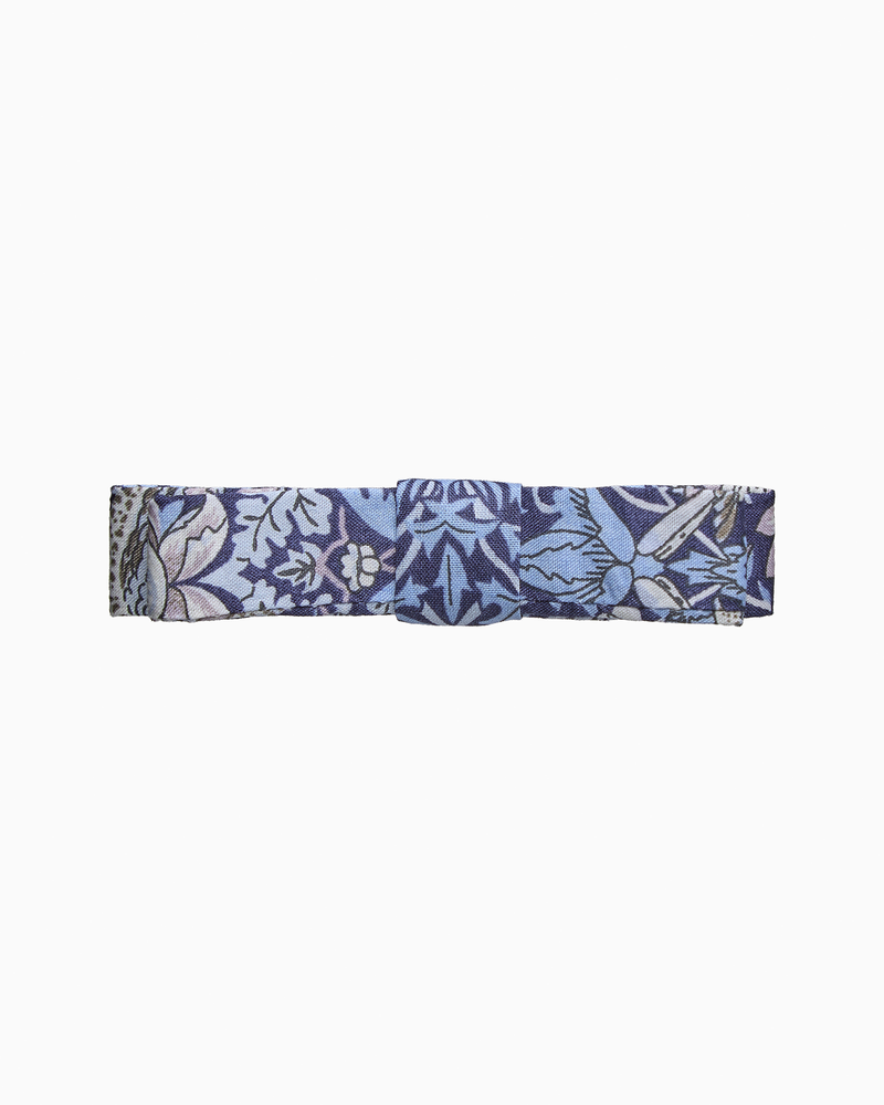 Small Bow Hair Clip in Strawberry Thief