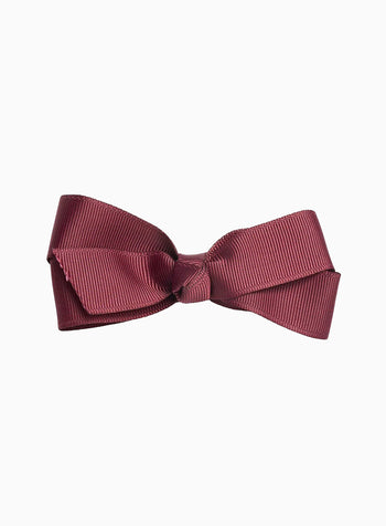 Large Bow Hair Clip in Claret